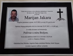 Marijan Jakara Osmrtnica